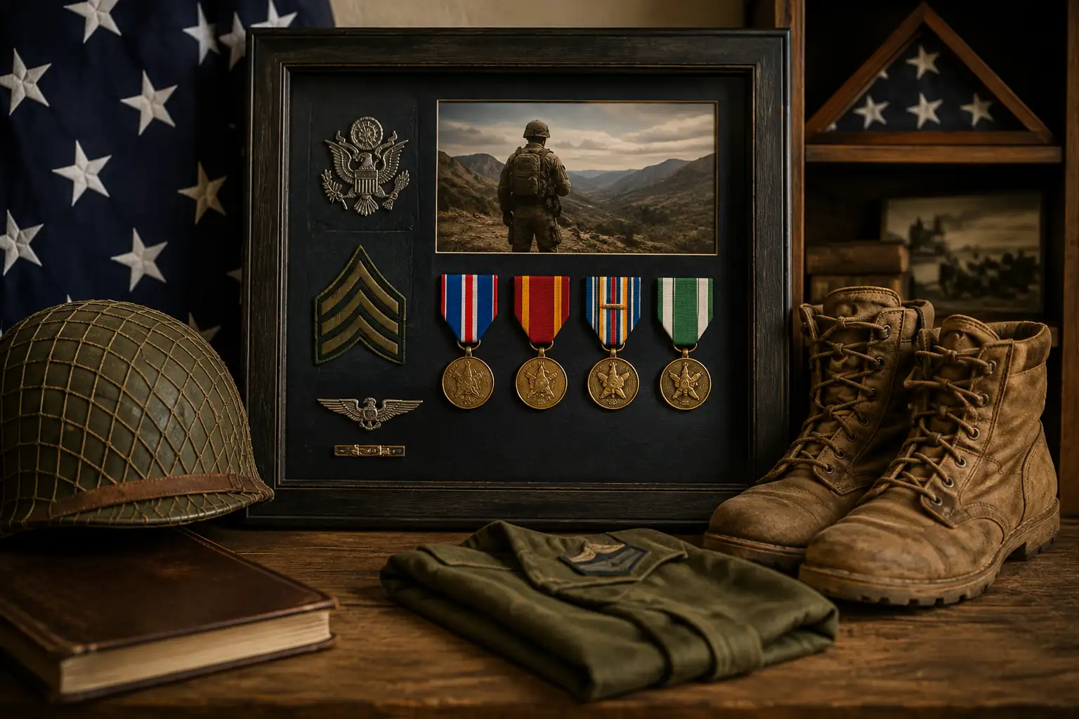 military-memorabilia-display